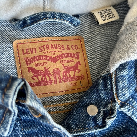 Levi’s Hybrid Denim Hoodie Classic Trucker Jacket - Picture 6 of 9
